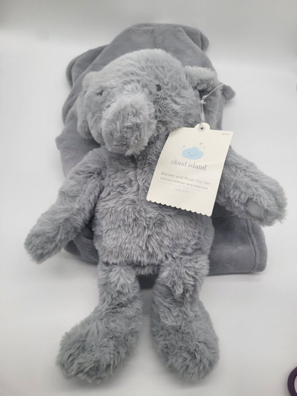 Cloud Island Target Gray Elephant with Blanket 30"x40" Set Large Lovey *FLAW - Picture 2 of 7